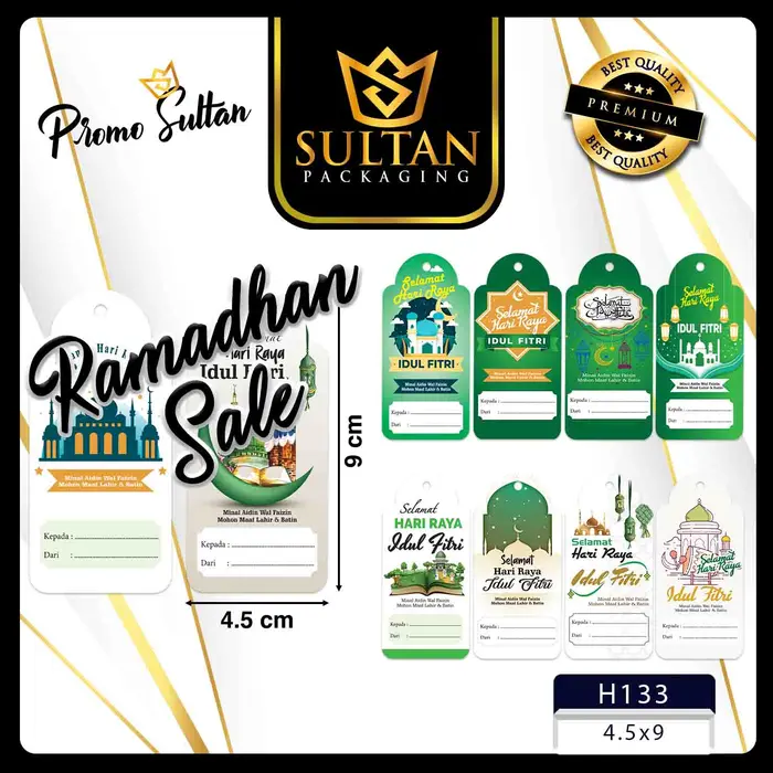 Gambar Hangtag Lebaran|Idul Fitri|Hari Raya|Aksesoris|Hiasan|Packaging|H133 dari Sultan Packaging Kota Administrasi Jakarta Utara 3 Tokopedia