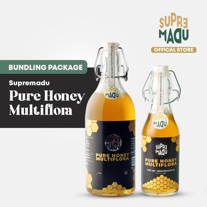 Gambar BUNDLE PACKAGE 2 PCS MADU MULTIFLORA 800gr dan 360gr dari Supremadu.Indonesia Kota Surabaya Tokopedia