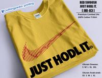 Gambar Kaos Red Swoosh Just Hodl It Logo Bitcoin BTC Cryptocurrency T-Shirt dari Clothingpeda-Printing Kota Malang 5 Tokopedia