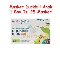 Gambar Masker Medis Duckbill Anak OneHealth Surgical Face Mask 3D 3-Ply dari Maestro Medika Kota Tangerang 1 Tokopedia