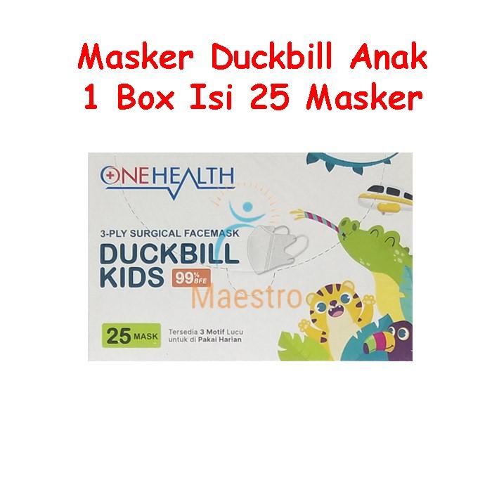 Gambar Masker Medis Duckbill Anak OneHealth Surgical Face Mask 3D 3-Ply dari Maestro Medika Kota Tangerang Tokopedia