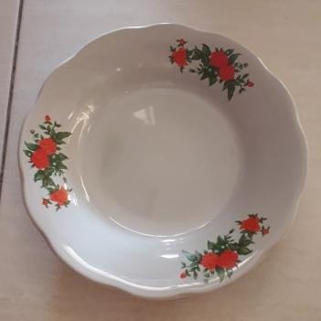 Gambar Piring Rose 8 inch / Piring Makan Cekung Motif Kembang Rose LUCKY dari Perabot Senen Jakarta Pusat Tokopedia