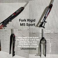 Gambar Fork Rigid M5 Sport Sepeda MTB 26 27.5 29 Roadbike 700 Oversize Alloy dari LilsunshineshopBikePart Kab. Jember 1 Tokopedia