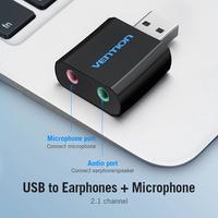 Gambar Vention Sound Card Converter USB To 3.5mm Splitter Audio Microphone dari MXKomputer_NEW Kab. Bantul 2 Tokopedia