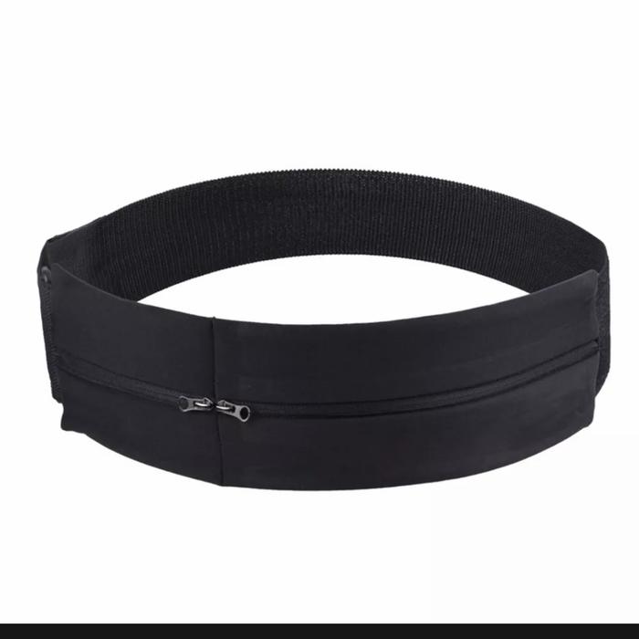 Gambar waist bag sport waterproof elastis tas pinggang lari sabuk zipper dari Inaarch Kota Bekasi Tokopedia