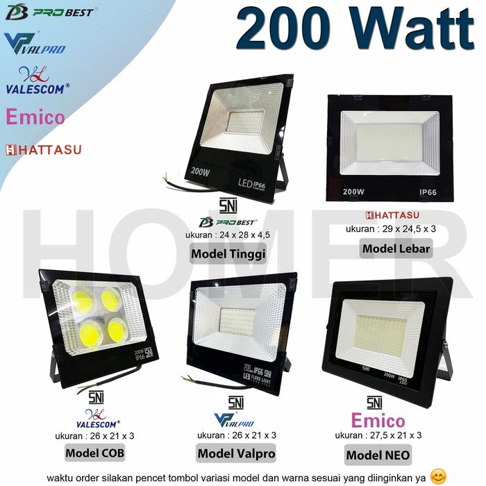 Gambar Lampu Tembak 200 Watt Cahaya Putih Anti Air dari Aldi Store Palembang Kab. Banyuasin Tokopedia