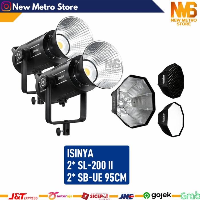 Gambar Paket LED COB Godox SL200II SL 200II Bowens Mount dari New Metro Store Kota Administrasi Jakarta Utara Tokopedia