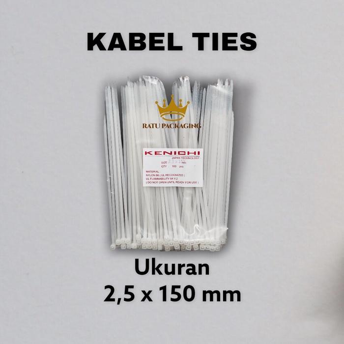 Gambar Kabel Ties / Tali Ties 15cm , 2.5MM x 150MM dari Ratu Packaging Kota Surabaya Tokopedia