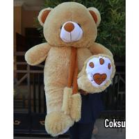 Gambar Boneka Beruang Teddy Bear Syal Jumbo Telapak 90cm dari Arsya Boneka Cikampek Kab. Karawang 1 Tokopedia