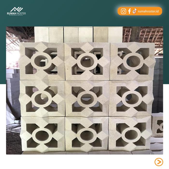 Jual Roster Beton/Roster Modern /Lubang Angin minimalis putih - Bunga ...