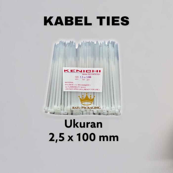 Gambar Kabel Ties / Tali Ties 10cm , 2.5MM x 100MM Warna Putih dari Ratu Packaging Kota Surabaya Tokopedia