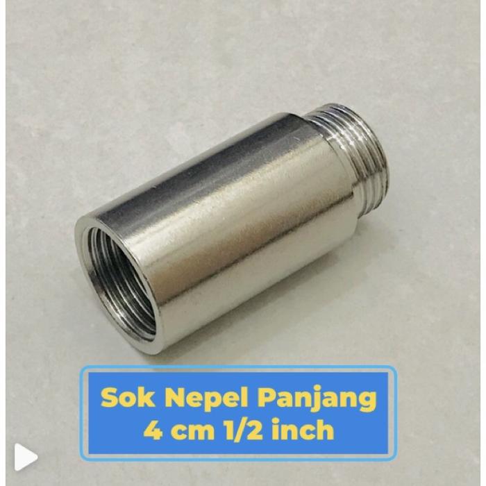 Gambar Sok kran stainless 304 panjang 4 cm drat luar dalam 1/2 inch dari chenpedia Kota Administrasi Jakarta Utara Tokopedia