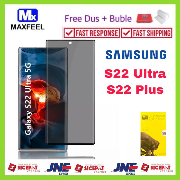 Gambar Samsung S22 Ultra S22 Plus Tempered Glass 3D Anti Spy Privacy Full Cover dari J Original Store Kota Administrasi Jakarta Barat Tokopedia