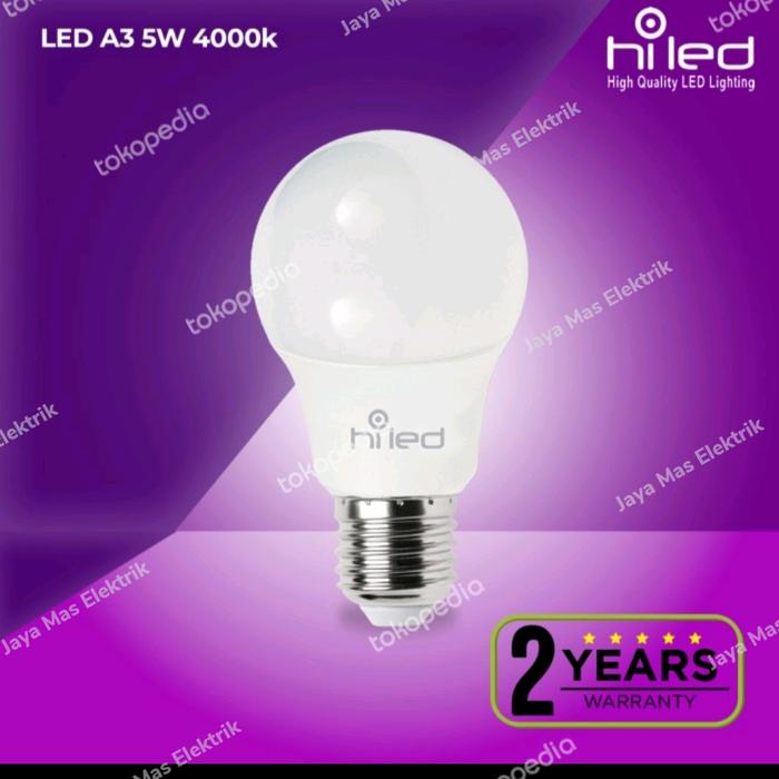 Gambar HILED / Lampu Bohlam LED / 5 Watt Putih Natural / Hemat Listrik / A3 dari Jaya Mas Elektrik Kota Administrasi Jakarta Pusat Tokopedia