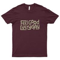 Gambar Kaos Distro Premium Lengan Pendek Feel Good Everyday Quotes T-shirt dari Eternal Cover Kota Bandar Lampung 3 Tokopedia