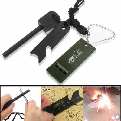 Gambar TaffSPORT Outdoor Survival Magnesium Flint Stone with Whistle - JD1422 dari KYKIWW OUTDOOR Kota Bandung Tokopedia