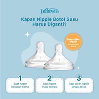 Gambar Dr Brown Nipple Options+ Wide Neck 2 pcs / pack Dot Botol wide neck dari Aston baby shop Kota Medan 2 Tokopedia