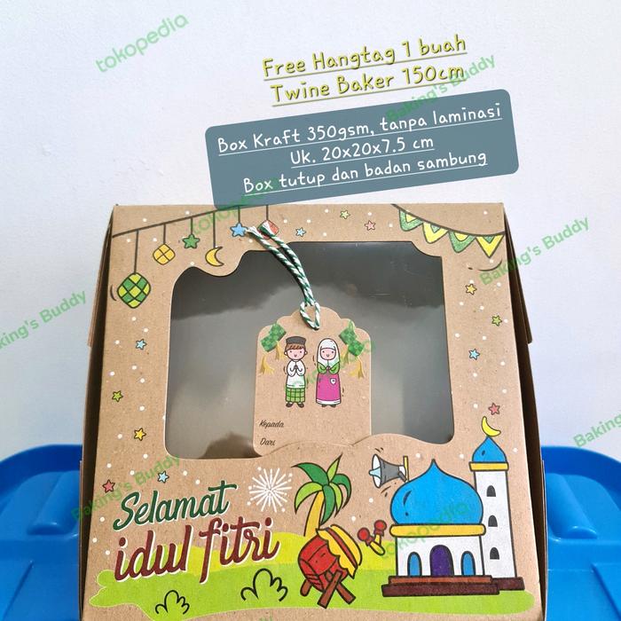 Gambar Box Lebaran Mika bahan kraft dari Baking's Buddy Kota Administrasi Jakarta Barat Tokopedia