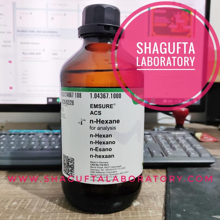 Gambar N-HEXANE 1L pro analis / HEXANE / Heksana - 104367 dari SHAGUFTA LABORATORY Kab. Bandung Tokopedia