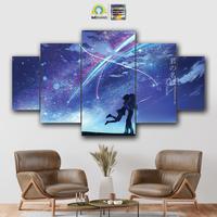 Gambar POSTER ANIME BINGKAI KAYU YOUR NAME KIMI NO NAWA 1 SET 5 IN 1 dari Anitoy Store Jakarta Utara 2 Tokopedia