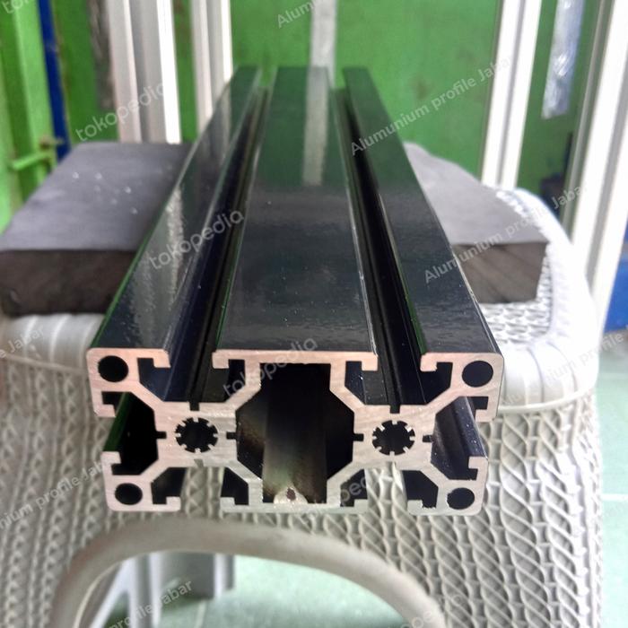 Gambar Alumunium Profile 4080 Black/Harga per 1 cm dari Alumunium Profile Jabar Kab. Bekasi Tokopedia