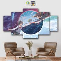Gambar POSTER ANIME BINGKAI KAYU YOUR NAME KIMI NO NAWA 1 SET 5 IN 1 dari Anitoy Store Jakarta Utara 3 Tokopedia