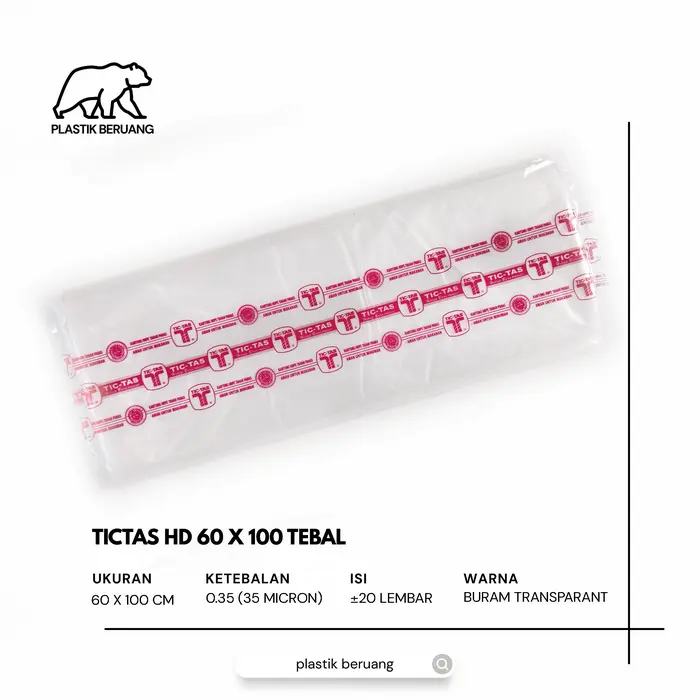 Gambar Plastik Tictas HD 60x100 Laundry 10kg Buram Tebal 20 dan 35 Micron 60 dari Plastik Beruang Kota Surakarta 5 Tokopedia
