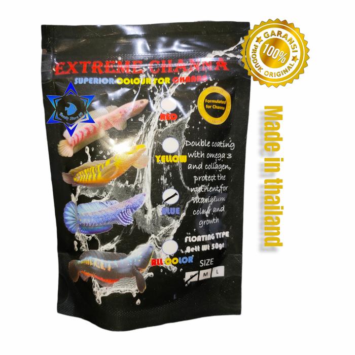 Gambar premium blue channa pelet extreme chana 50gr size s made in thailand dari Readystore09 Kota Administrasi Jakarta Utara Tokopedia
