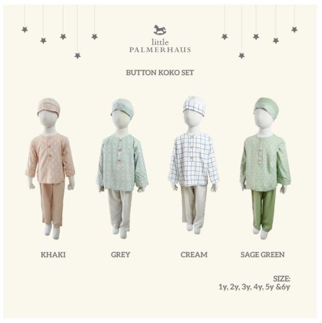 Gambar Little Palmerhaus - Button Koko Set Anak Raya Collection dari Little Dreams Baby Shop Kab. Tangerang Tokopedia