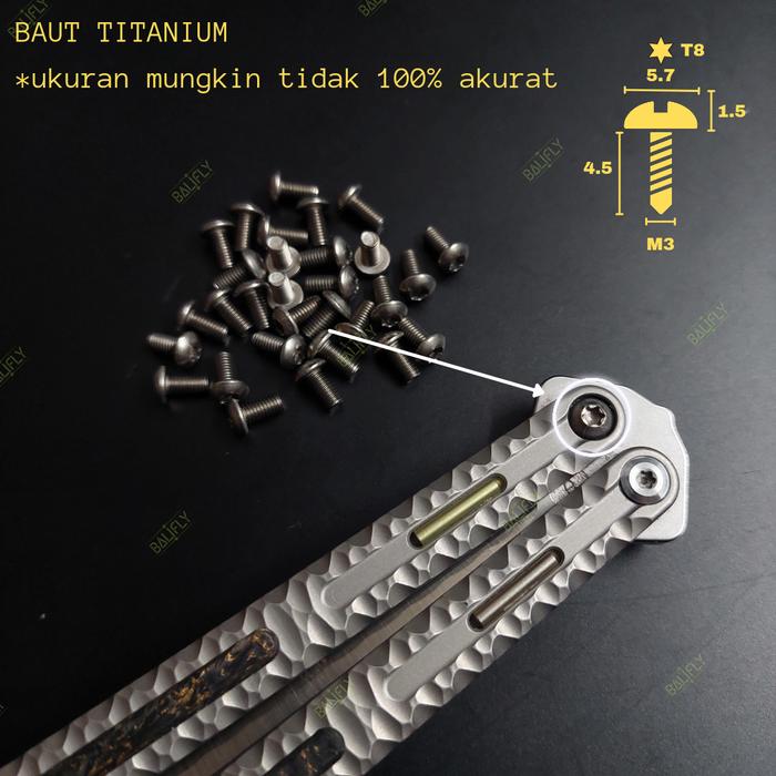 Gambar Baut Torx T8 M3x4.5mm Small Truss Head Titanium dari BaliFly Kab. Banyumas Tokopedia