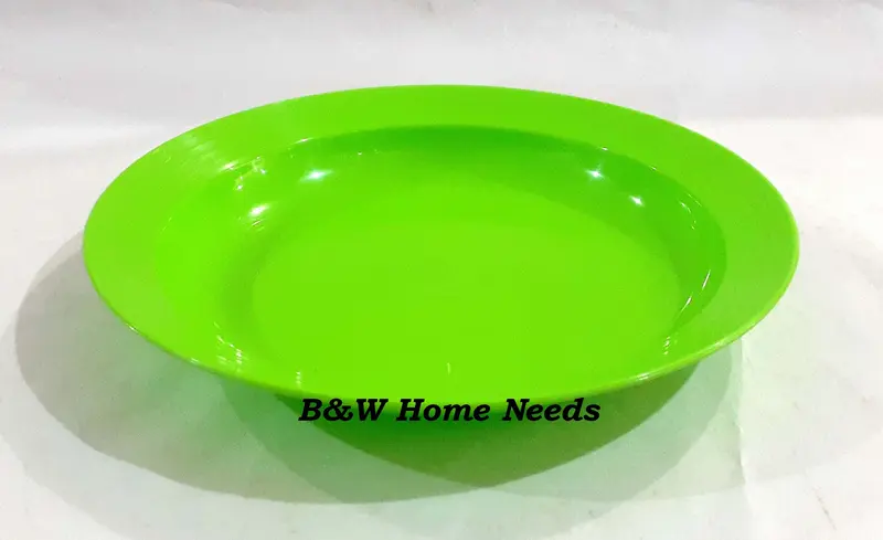 Piring Makan Plastik 8 Inch Hijau 3