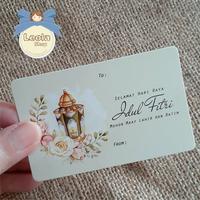 Gambar Kartu Ucapan Idul Fitri/ Kartu Lebaran/ Gift Card /Kartu Hijau Muda dari Leola Shop Kab. Banyumas 1 Tokopedia