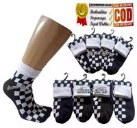 Gambar Kaos Kaki Pria/Wanita Motif Catur Pendek Hitam Putih Bahan Nilon dari Ad sock Kota Bekasi 1 Tokopedia