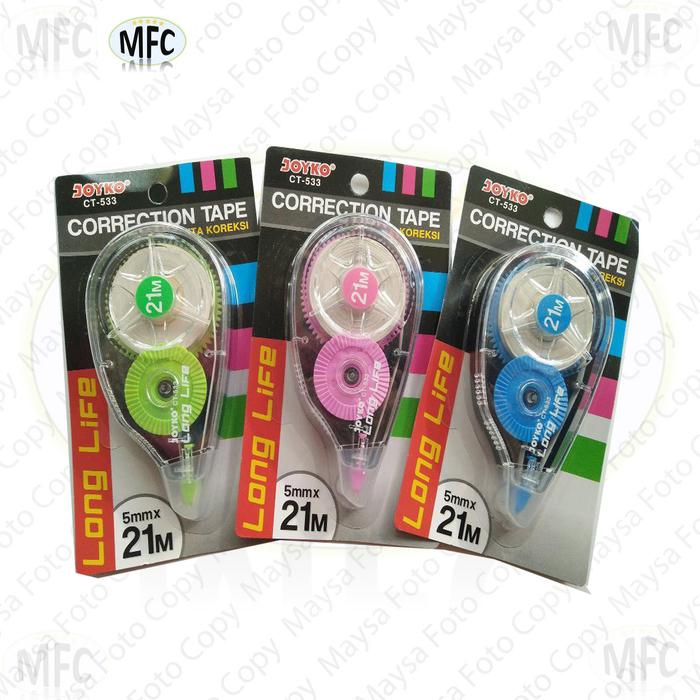 Gambar Correction Tape Joyko Tip-Ex Roll Long Life 21 M - CT-533 dari Maysa Fotocopy Kota Administrasi Jakarta Barat Tokopedia