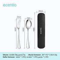 Gambar Ecentio Stainless Steel Tableware Sets 2PCS ST3E-8801 dari Bandar Somay Depok Kota Depok 5 Tokopedia