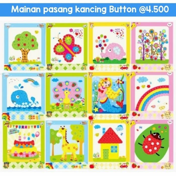 Gambar Mainan pasang kancing button sticker seri 2 dari bukumurahanak Jakarta Utara Tokopedia