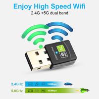 Gambar USB WiFi Dongle Transmitter Receiver 600Mbps dari Gabrusholic Kota Administrasi Jakarta Utara 2 Tokopedia