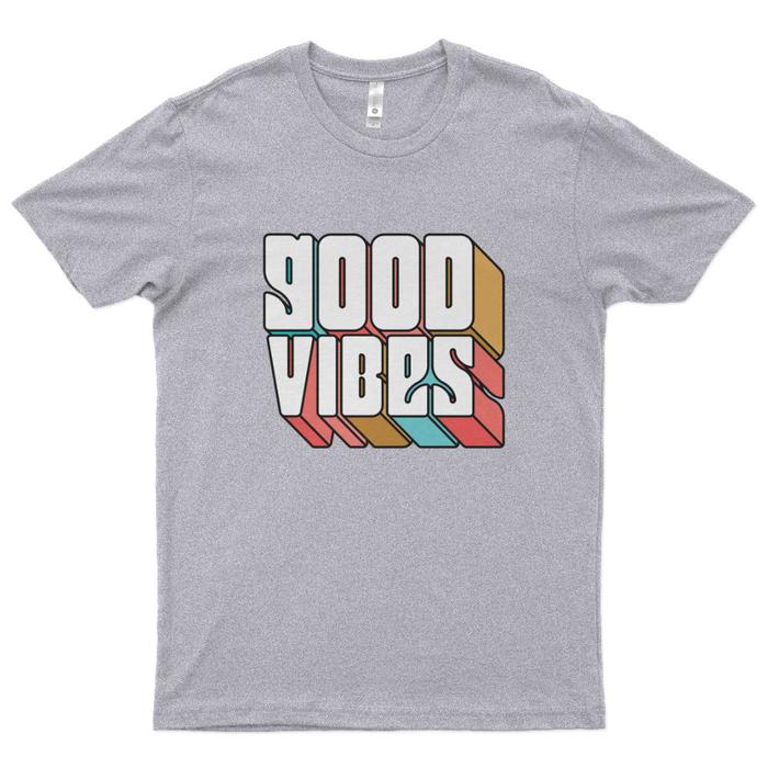 Gambar Kaos Distro Premium Lengan Pendek Good Vibes Positive Quotes T-Shirt dari Eternal Cover Kota Bandar Lampung Tokopedia