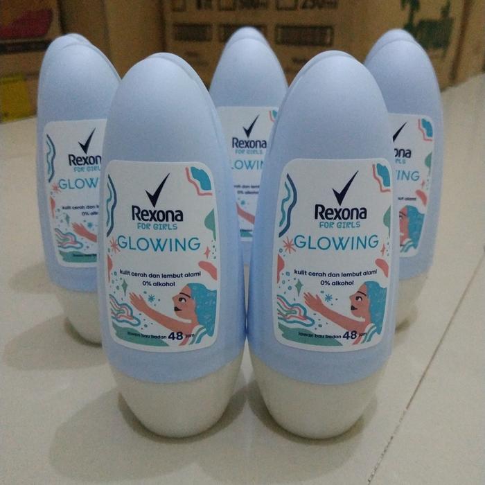 Gambar rexona women deodorant roll on glowing white 40ml dari Delicate Id1 Kab. Sidoarjo Tokopedia