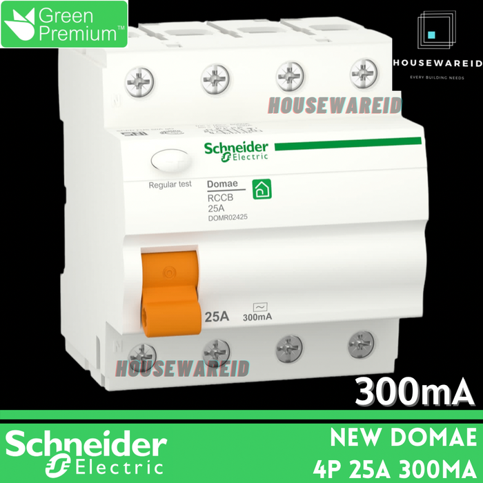 Gambar ELCB RCCB Schneider Domae 4p 25a 300mA 4 Phase DOMR02425 Original 1P+N dari HousewareIDx Kota Administrasi Jakarta Pusat Tokopedia