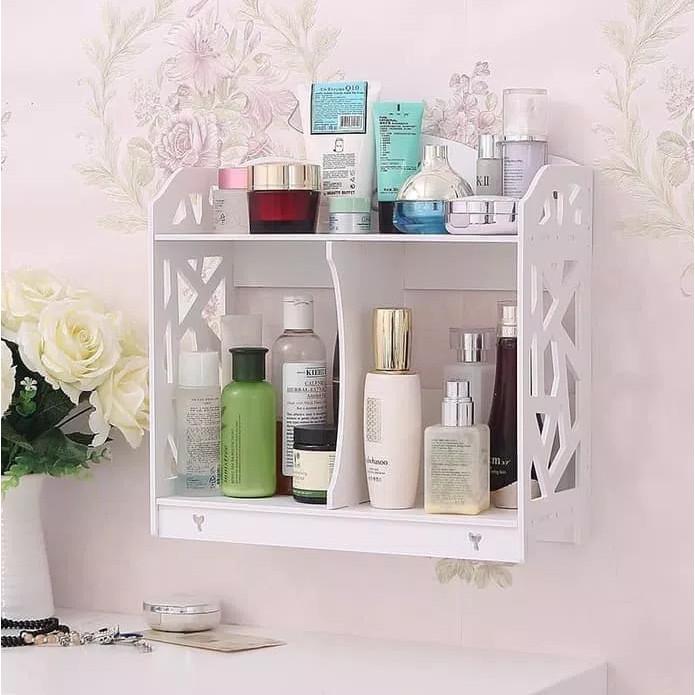 Gambar Rak Kosmetik Meja Rias Rak Dinding Organizer Cosmetic Box Organizer dari Gilabelanjamurah Kab. Tangerang Tokopedia
