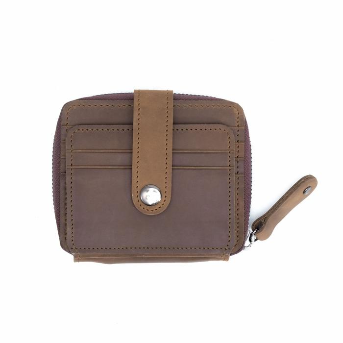 Gambar Dompet Kartu Kulit Sapi Asli - Resleting Card Holder dari wadah90 Kab. Garut Tokopedia