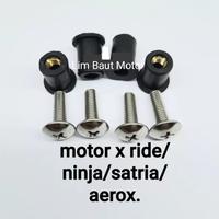 Gambar baut+mur tameng visor vixion ninja satria aerox x ride baut plus mur dari LimBautMotorr Kota Administrasi Jakarta Utara 1 Tokopedia
