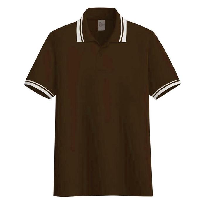 Gambar Kaos poloshirt kerah stripe list|kaos kerah pria seragam polos Coklat dari DailyStore 21 Kota Administrasi Jakarta Barat Tokopedia