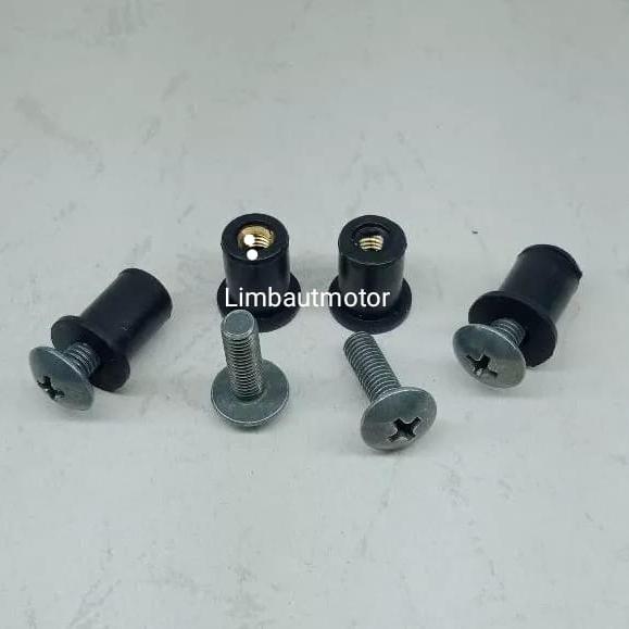 Gambar baut mur visor vixion xride ninja satria aerox baut biasa (4set) dari LimBautMotorr Kota Administrasi Jakarta Utara Tokopedia