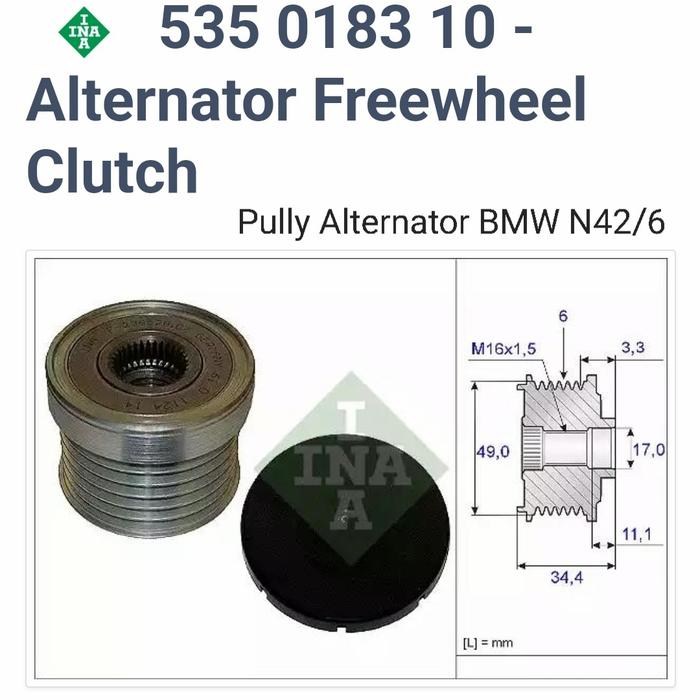 Gambar Pully Alternator BMW E46N42 E90N46 dari Berkat Abadi Workshop Official Kota Tangerang Selatan Tokopedia