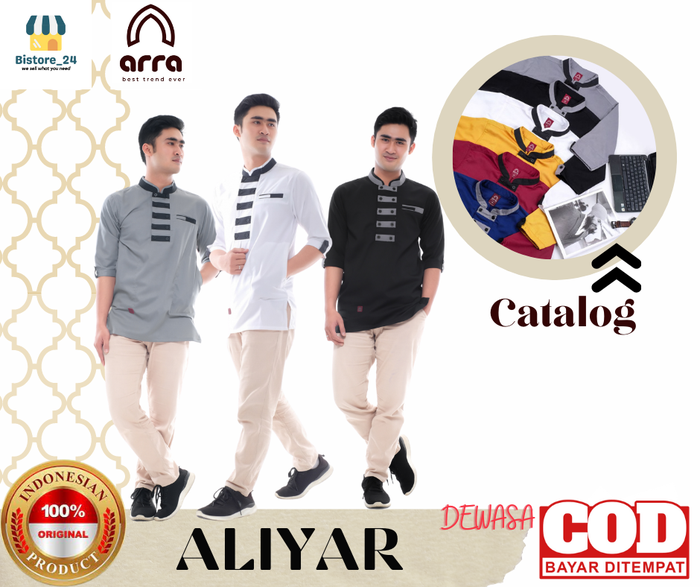 Gambar Baju Koko Muslim Dewasa Aliyar Toyobo Fodu Lengan Panjang By Arra dari BISTORE_24 Kota Bandung Tokopedia