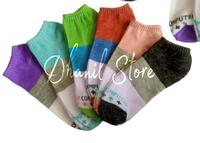 Gambar Kaos Kaki Cewek Motif Belang Warna Isi 12 Pasang Pendek Semata Kaki dari Ad sock Kota Bekasi 2 Tokopedia