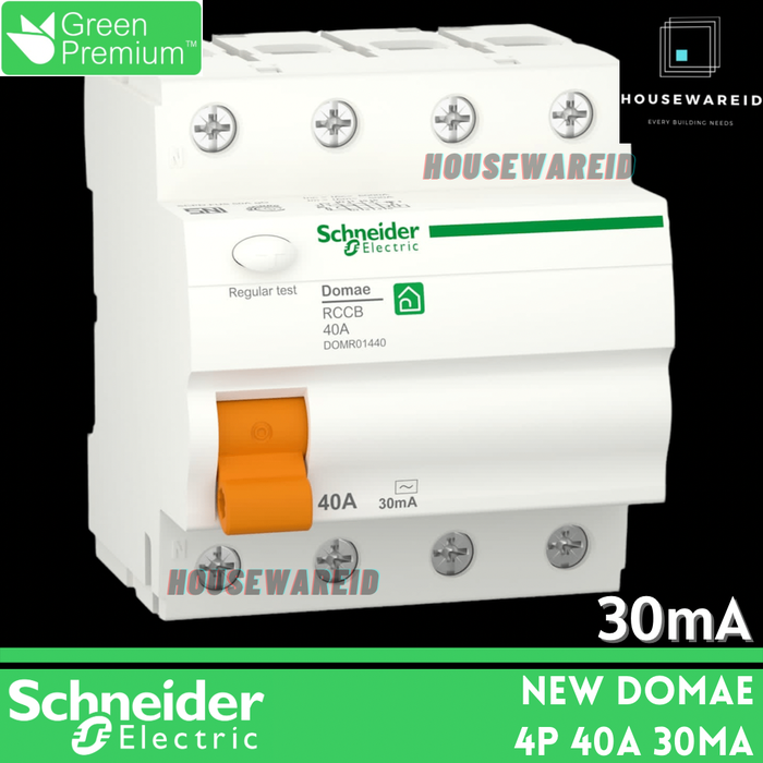 Gambar ELCB RCCB Schneider Domae 4p 40a 30mA 4 Phase DOMR01440 Original 3P+N dari HousewareIDx Kota Administrasi Jakarta Pusat Tokopedia