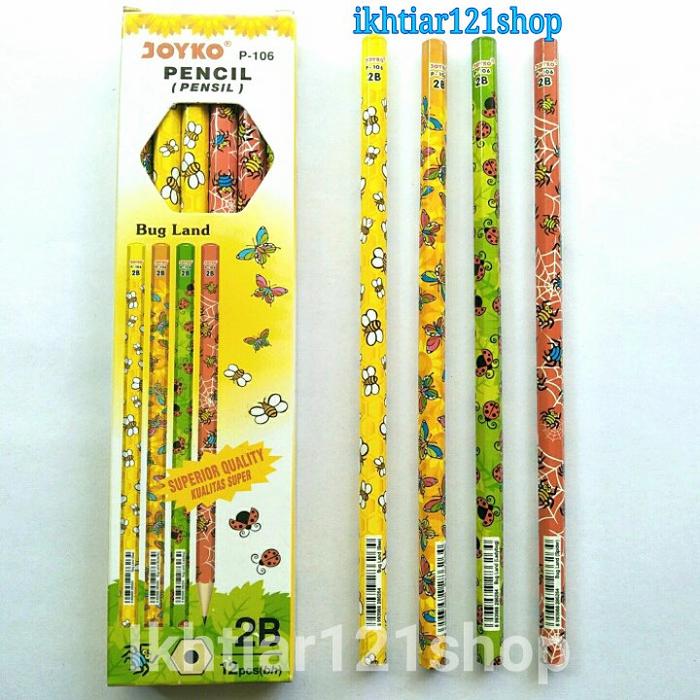 Gambar Pensil 2B Joyko P-106/Pencil 2B Joyko P 106 Satuan Per pcs dari IKHTIAR AJA Kota Bekasi Tokopedia